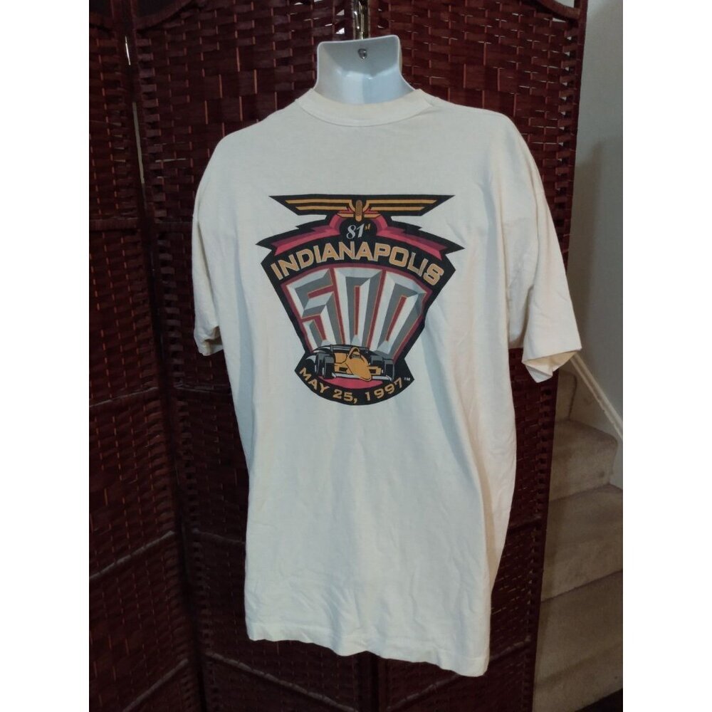 Vintage 1997 Indianapolis 500 T shirt Adult XXL 90s Single Stitch Auto Racing